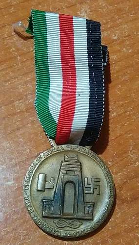 Medaille für den Italiensch-Deutschen Feldzug in Afrika - Opinions please