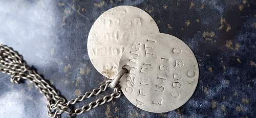 Italian soldier's dog tag