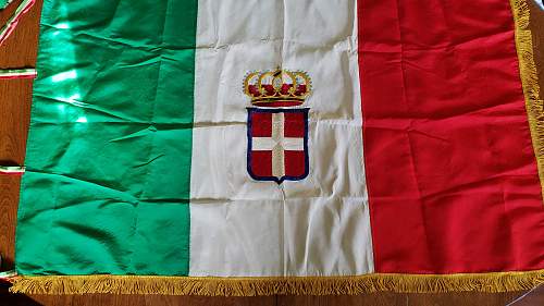 Embroidered Italian parade? flag.