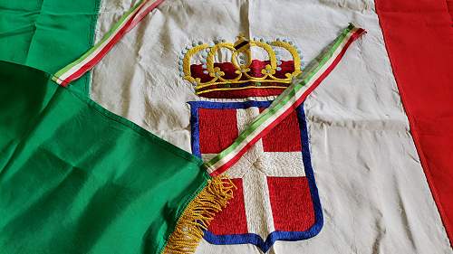 Embroidered Italian parade? flag.