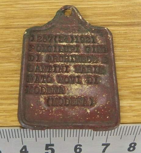 Italian dog tag