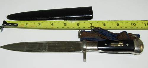 Unusual Italian WW2 Italian Fighting/Boot Knife