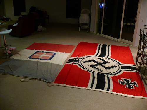 Italian Flag captured at Tobruk by Australians