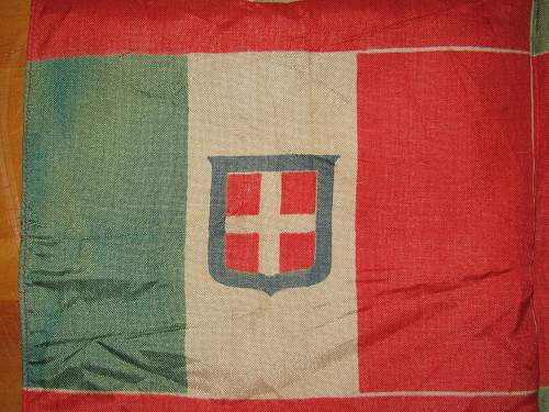 Italo-German Friendship/ Parade Flag and Italian Post Car