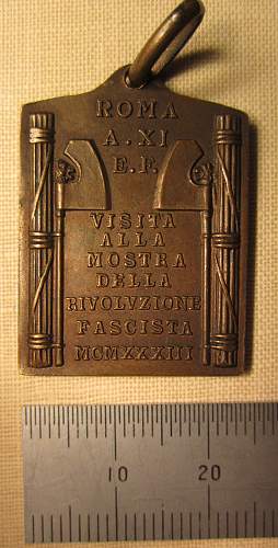 Two Medallions of the Mostra della Rivoluzione Fascista