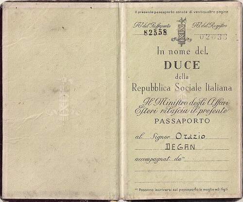 1945 RSI passport