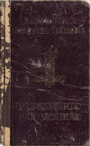 Italian war-time passport...