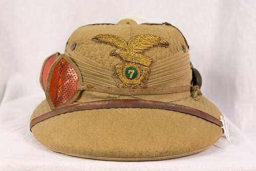 Italian ww2 officer pith helmet