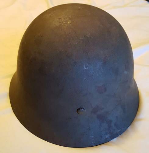 WW2 Japanese C.D helmet. Named. From Kobe.