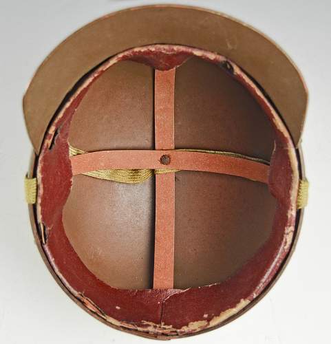 WW2 Japanese C.D helmet. Named. From Kobe.