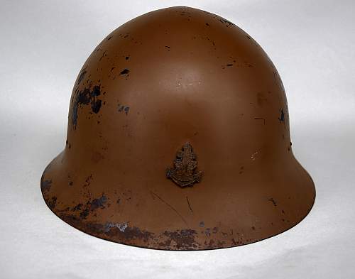 IJN SNLF Helmet with Early 1st Pattern Cover.