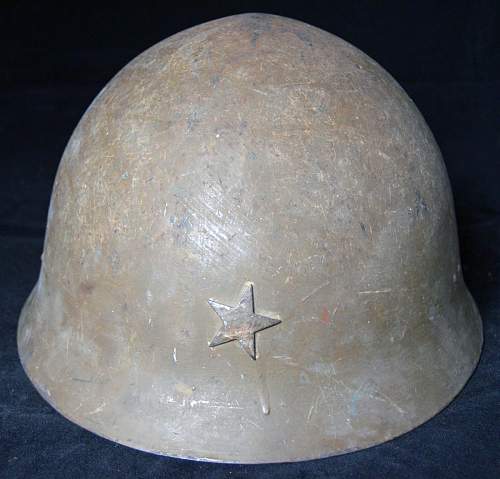 Japanese army helmet from Attu