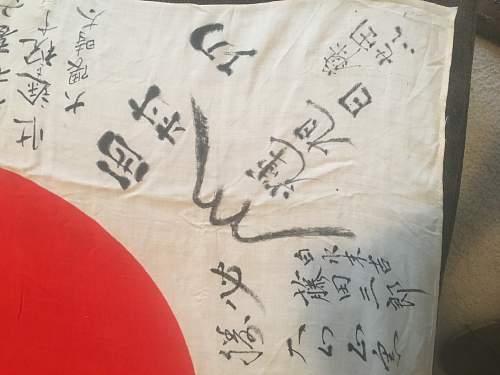 Vet Broughtback Hinomaru Yosegaki and Japanese Battle Flags