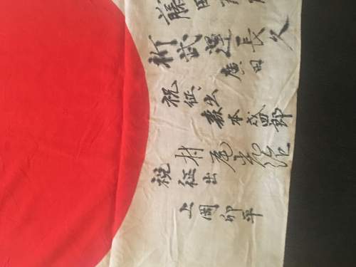 Vet Broughtback Hinomaru Yosegaki and Japanese Battle Flags