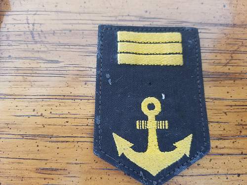 Newly acquired small Japanese Flag and Naval Sleeve Badge