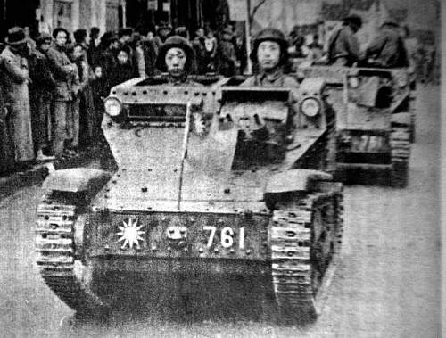 Italian tank against japanese army during sino-japanese war