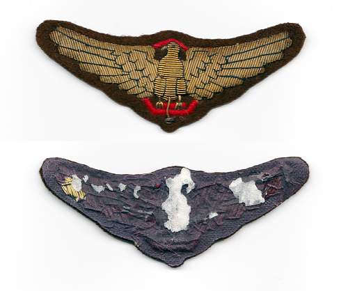 Bullion Japanese parachutist wing