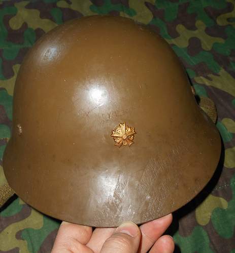 Nice uncommon Japanese WW2 civil defense helmet.