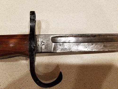 WW II Japanese Bayonet wood grip