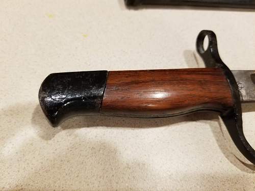 WW II Japanese Bayonet wood grip