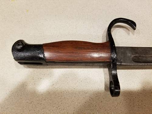 WW II Japanese Bayonet wood grip