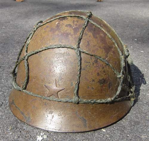 Questions about non standard WW2 Japanese helmet nets
