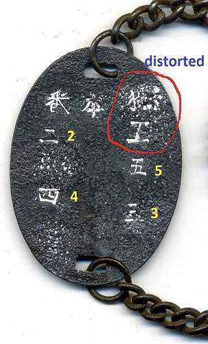 Named Japanese dog tag to an enlisted soldier????