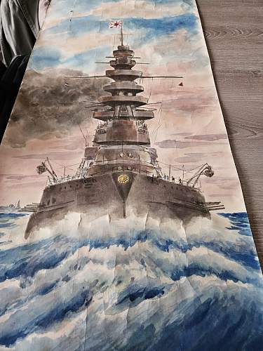 Painting battleship Yamato