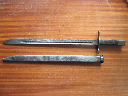 Type 30 bayonet produced by Chinese Nationalists at Mukden arsenal