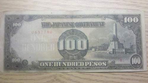 Filipino Occupation Currency