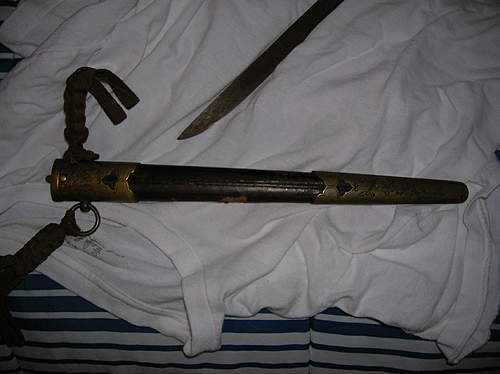 Japanese Naval Dagger with cloth hangers