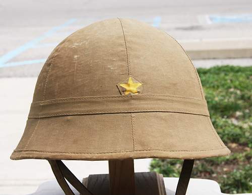 Japanese Cloth Pith Helmet