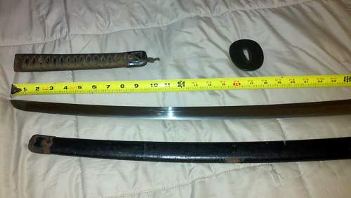 Japanese  Samurai  Sword  signed and  naval  stamped. pls help