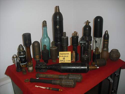 Collector Seeks Inert Japanese Ordnance. PHOTOS