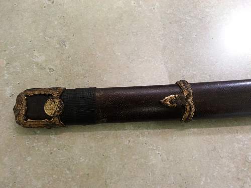 Grandfather's war sword, Japanese officer.