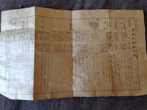 Japanese Service bag with contents