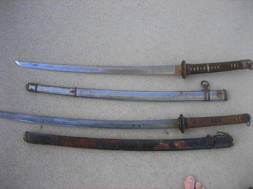 Found 2 WWII Japanese swords..Need help