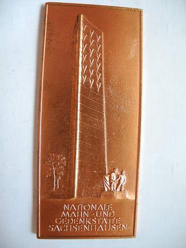 Meissen Medaille Nationale Mahn- und Gedenkstätte Sachsenhausen