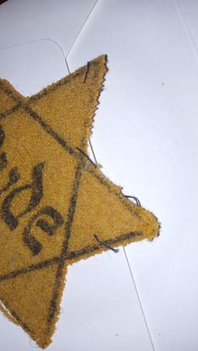 Yellow Badge Star of David Jude (Jew). Opinion needed