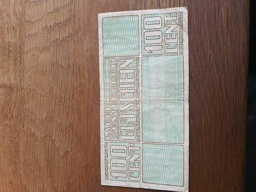 Lager Westerbork camp money