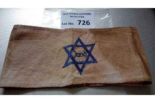 Jewish Concentration camp armband - opinion needed