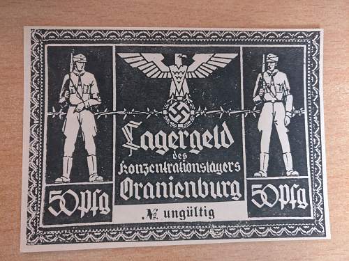 Unusual variant of a 50pf Oranienburg lagergeld