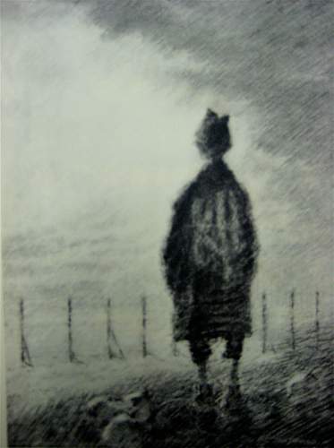 24 drawings from the concentration camps in Germany by Jerzy Zielezi&#324;ski