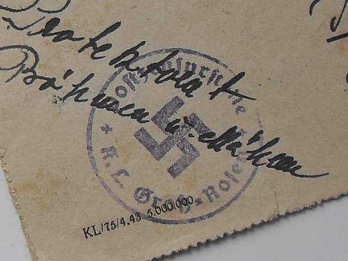 KZ, ZAL + Ghetto  postal control  markings