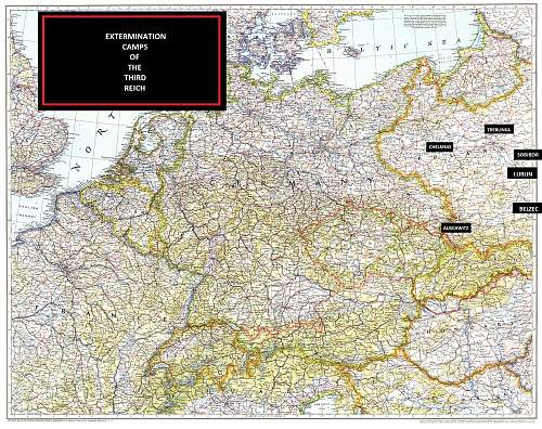 Map Of The Extermination Camps
