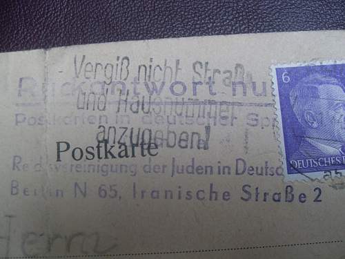 KZ, ZAL + Ghetto  postal control  markings