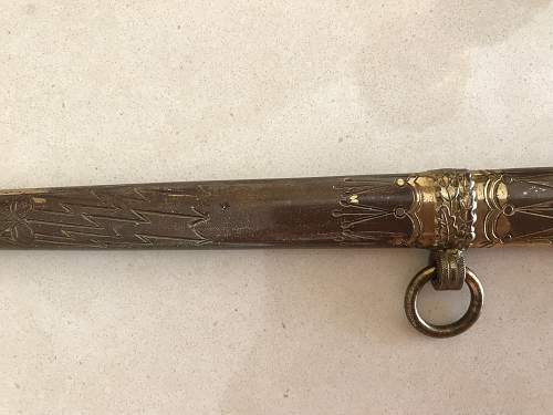 Kriegsmarine 2nd model Eickhorn etched dagger parts dagger- Need Authentication