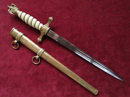 Kriegsmarine 2nd model unmarked dagger Personalized blade