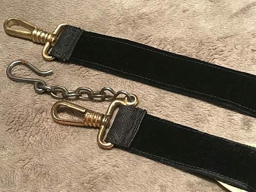 Kriegsmarine 2nd model unmarked dagger buckle ID disc and hangers for sale