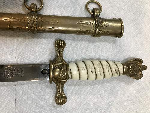 Kriegsmarine 2nd model WKC etched reproduction dagger